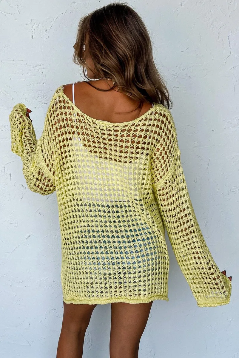 Lacey Crochet Tunic Sweater