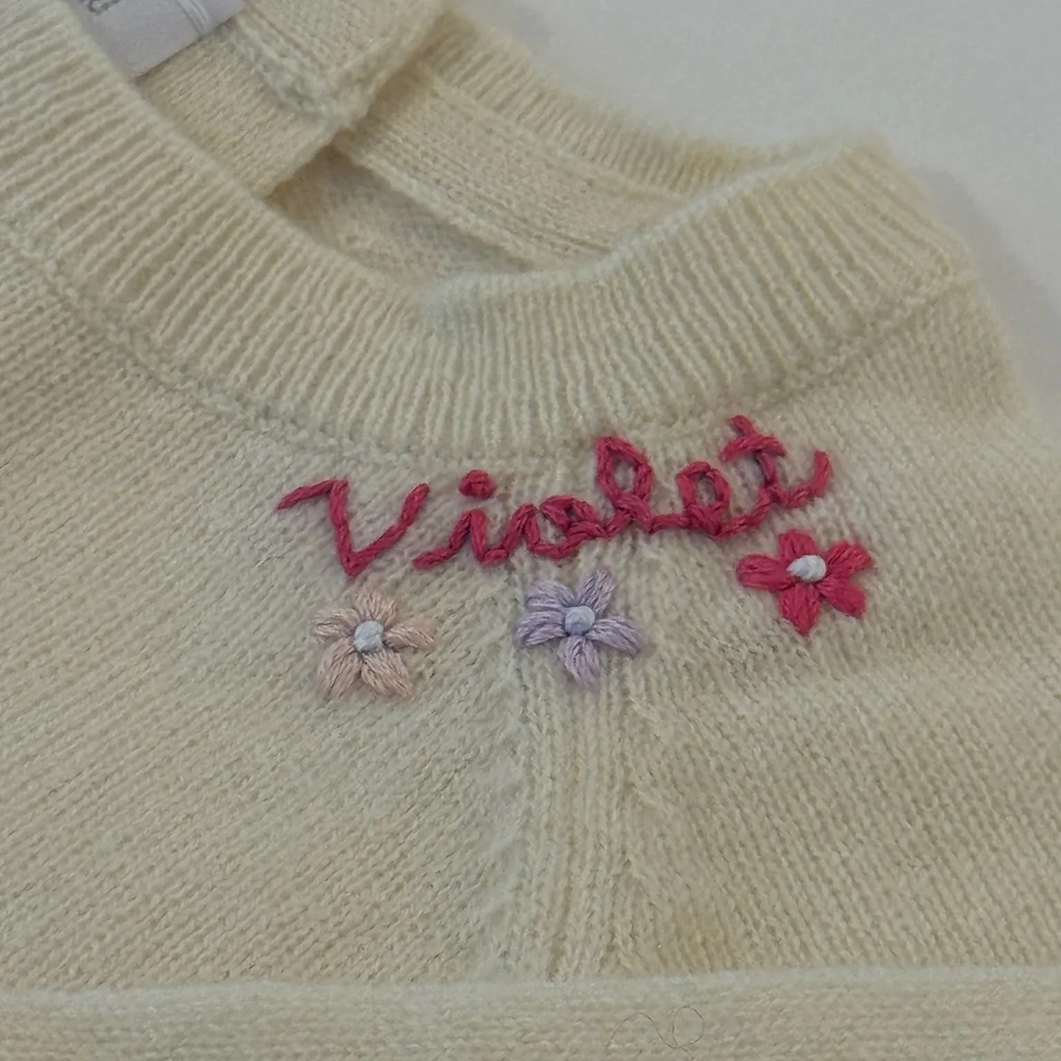 Le Fasheri Cashmere Hand Embroidered Custom Name Sweater