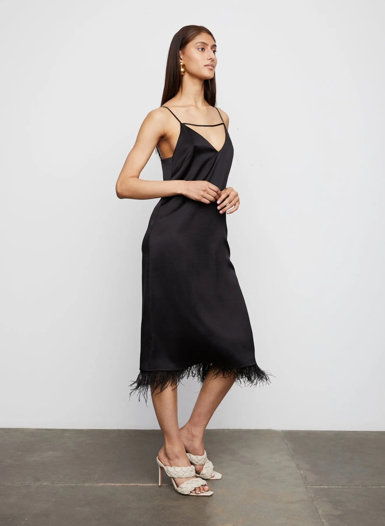 Leilani Slip Dress in Black