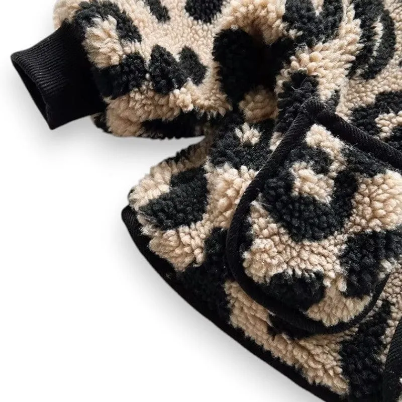 Leopard Chic Sherpa Jacket