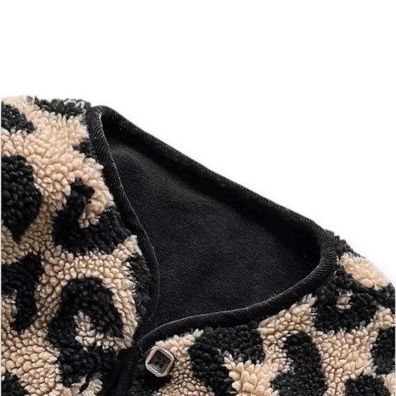 Leopard Chic Sherpa Jacket