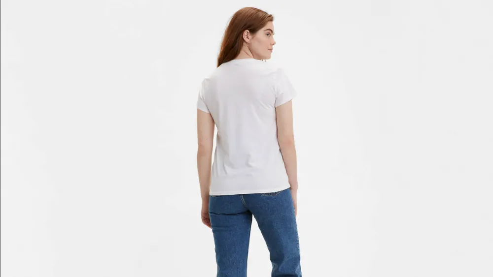 Levi's maglietta manica corta da donna Logo Piccolo 391850006 bianco