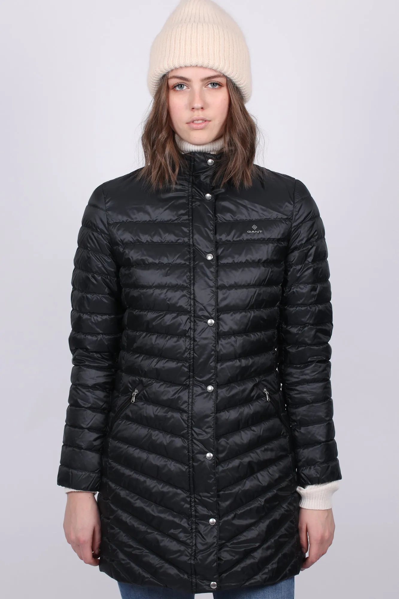 Light Down Coat - Black