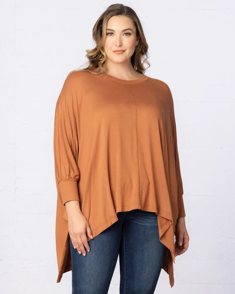 Long Sleeved Hi-Lo Cape Tunic Top - Sale!