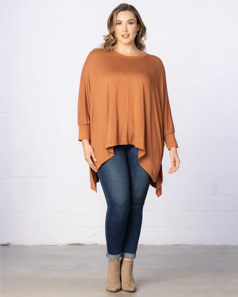 Long Sleeved Hi-Lo Cape Tunic Top - Sale!