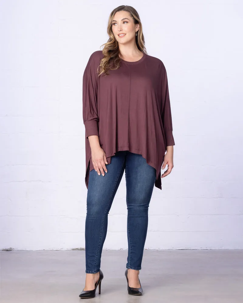 Long Sleeved Hi-Lo Cape Tunic Top - Sale!