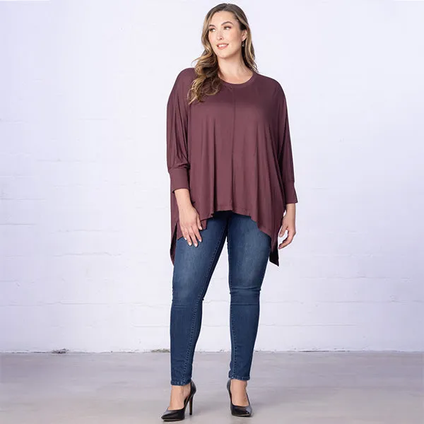 Long Sleeved Hi-Lo Cape Tunic Top - Sale!