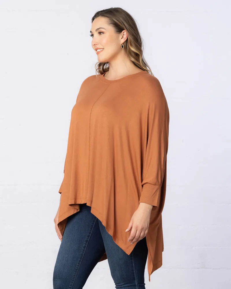 Long Sleeved Hi-Lo Cape Tunic Top - Sale!