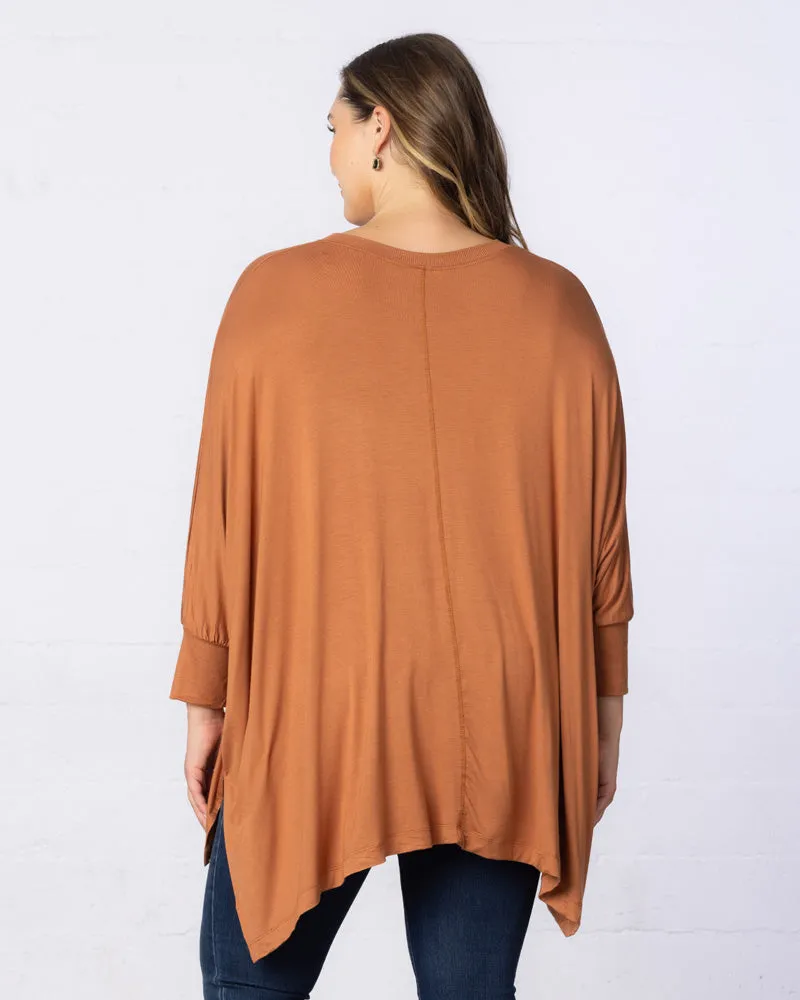 Long Sleeved Hi-Lo Cape Tunic Top - Sale!