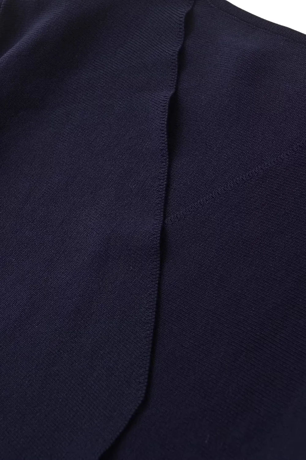 'Louise'Belt-Detail Shoulder-Padded Knit Suit Jacket