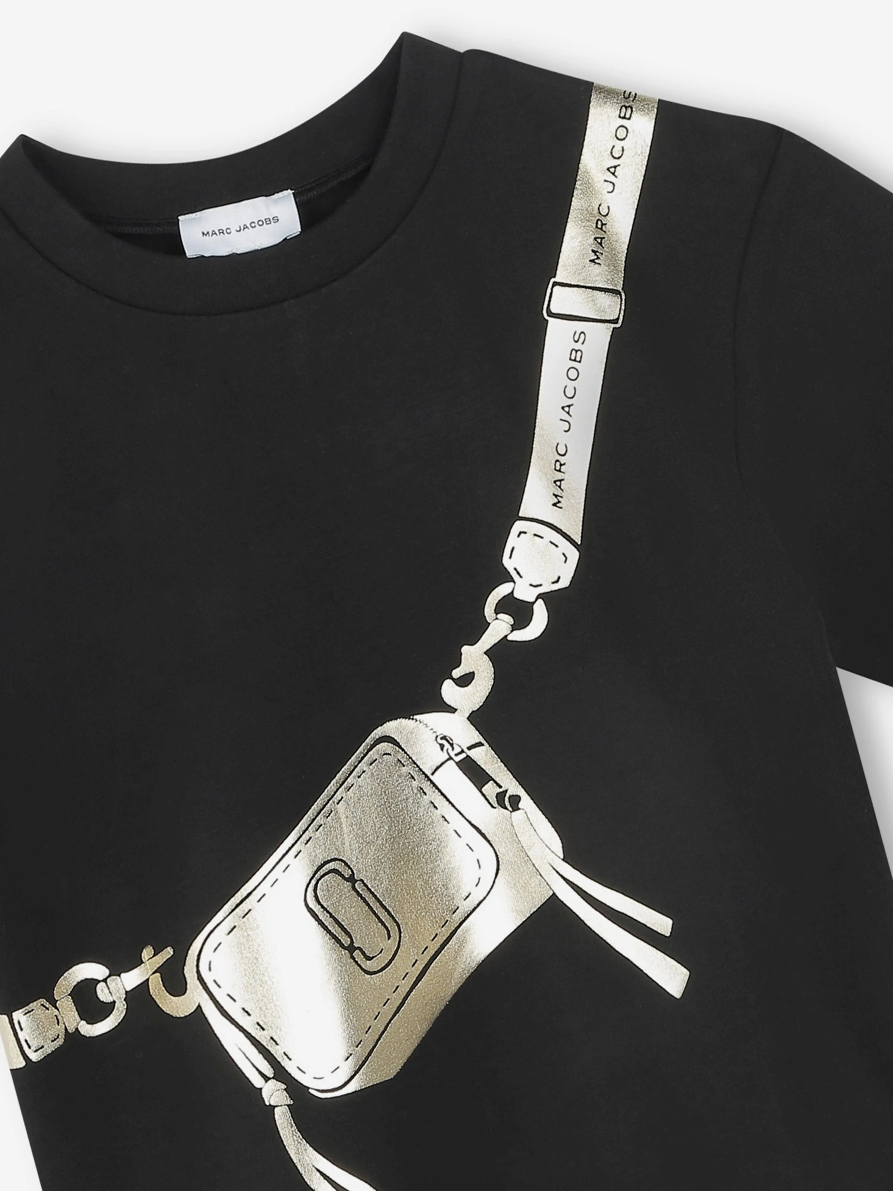 MARC JACOBS Girls Snapshot Bag Print T-Shirt in Black