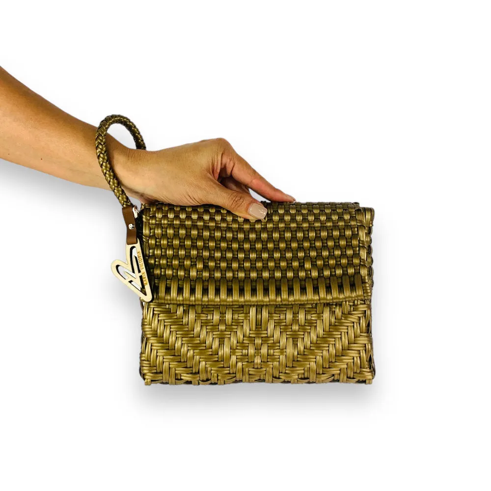 Maria Victoria | Sand CA | Upcycled, Handwoven, Wristlet