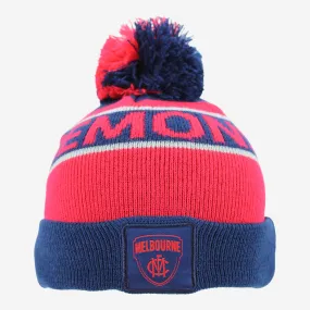 Melbourne Demons Youth Kids Pom Pom Beanie