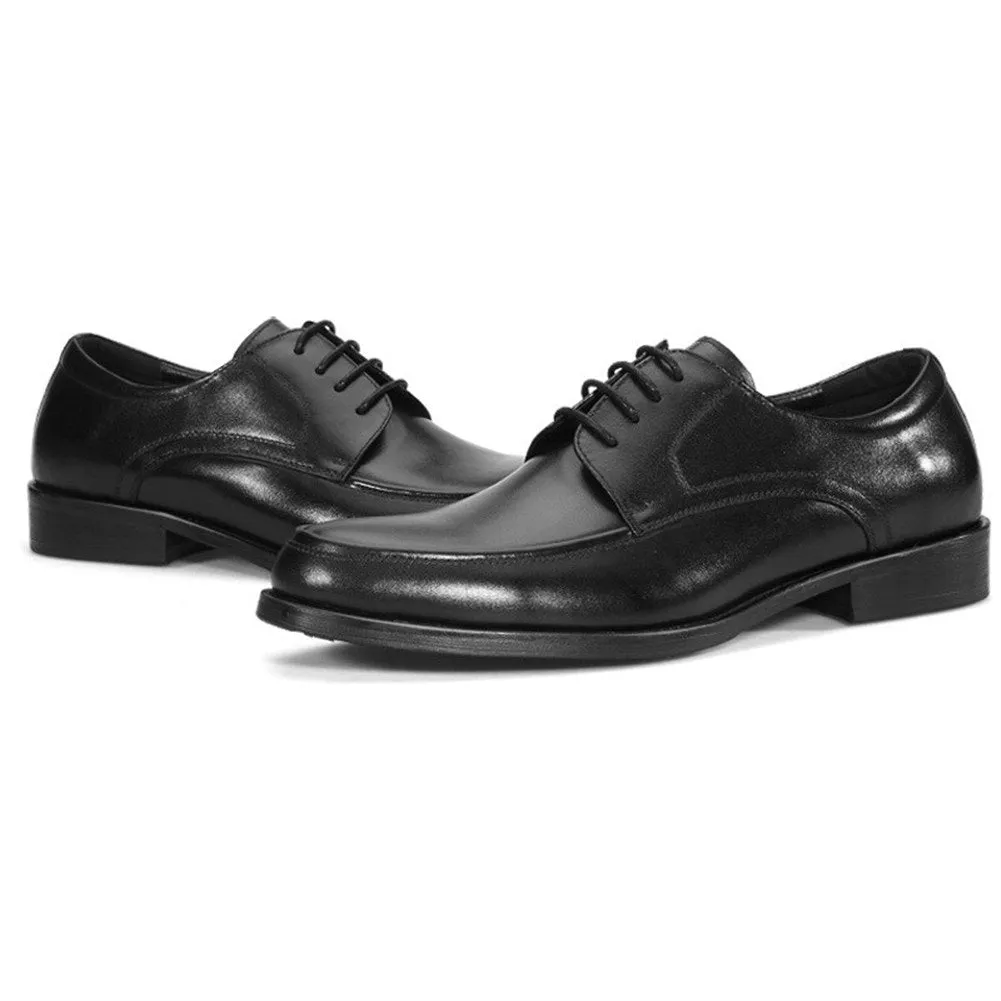 Men Lace Up Round Toe Black Color Formal Shoes