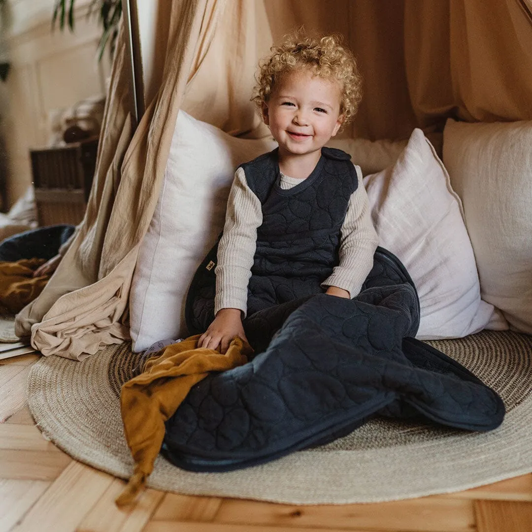 Merino Kids Go Go Sleeping Bag - Winter Weight - Quilted Riverstone - Dark Slate