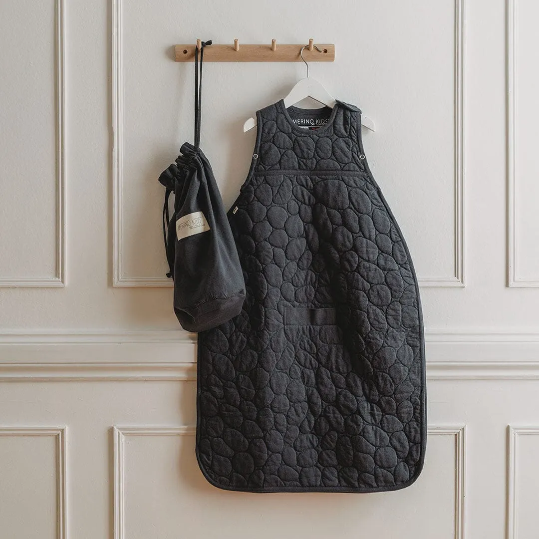 Merino Kids Go Go Sleeping Bag - Winter Weight - Quilted Riverstone - Dark Slate