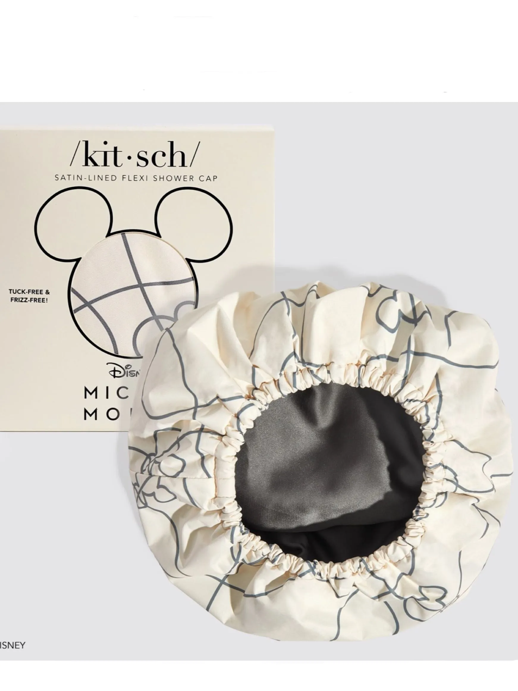 Mickey & Minnie x Kitsch Satin Lined Flexi Shower Cap