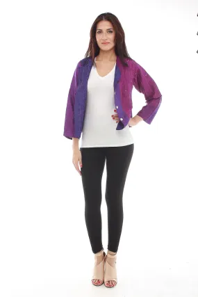 Moirai Silk Jacket (Purple)