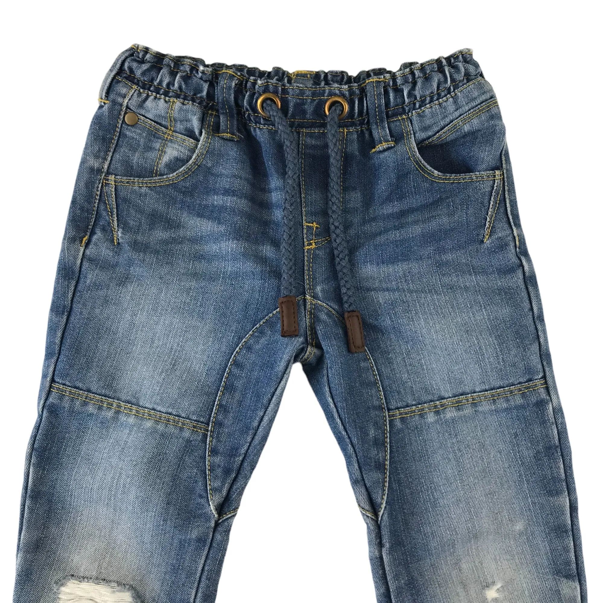 Mothercare jeans 6 years blue denim pull up jogger style