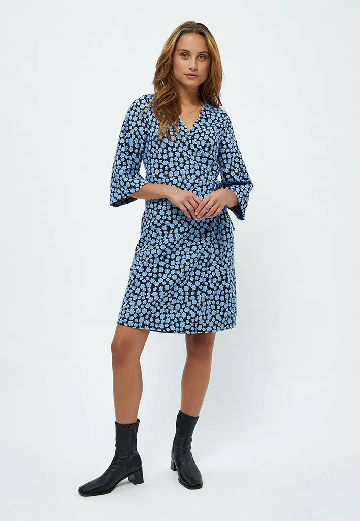 MSKatrina Wrap Dress - Ice Blue Print