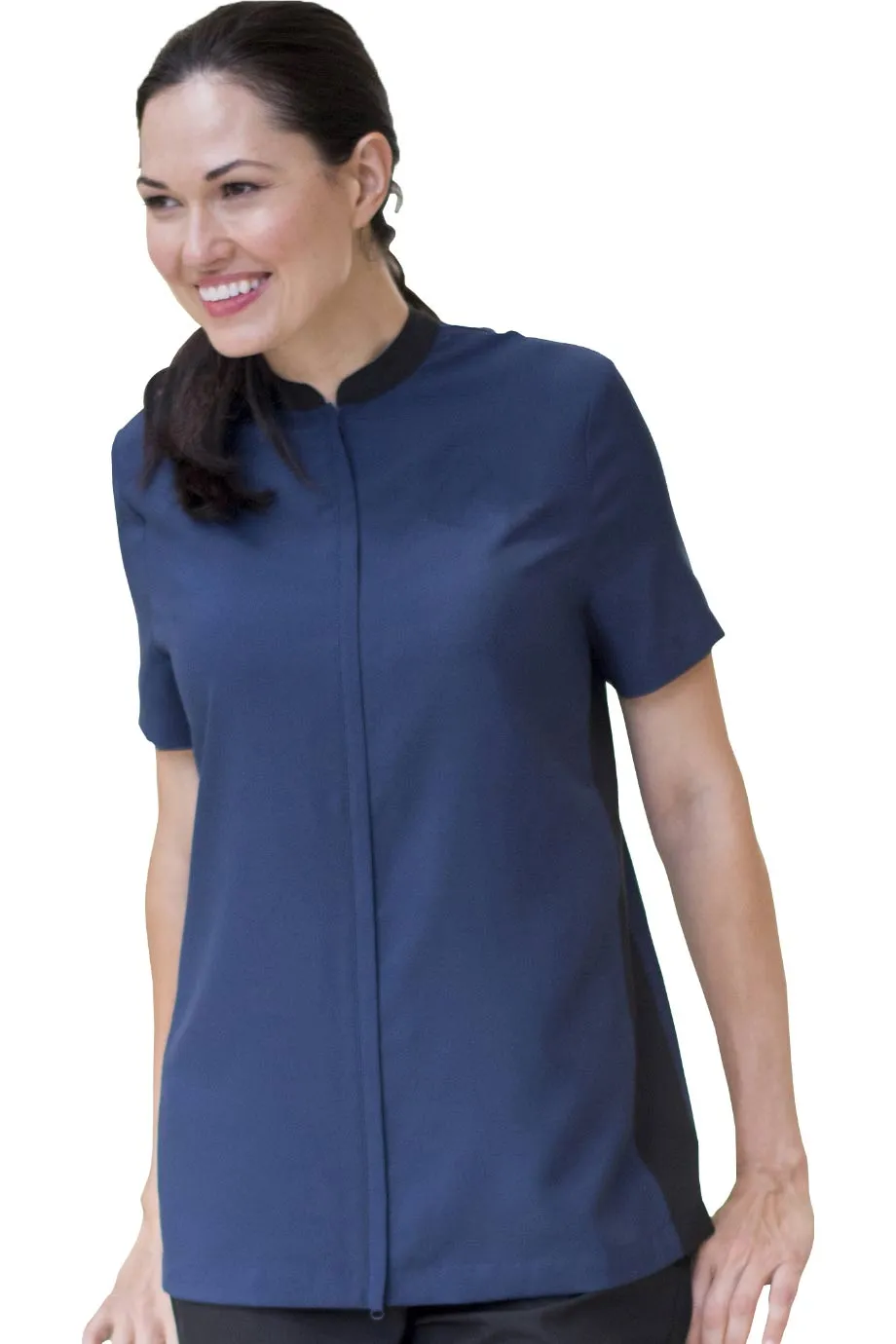 Navy Housekeeping Full-Zip Tunic