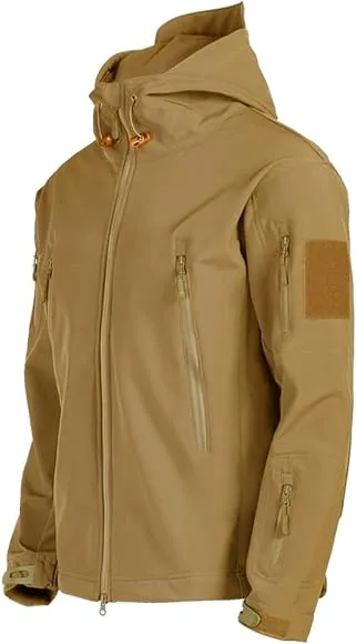 Outdoor Warm Shark Skin Soft Shell Special Tactical Training Plush Thickened Waterproof Windproof Jacket - S5206071