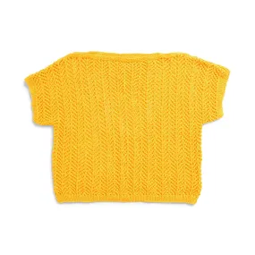 Patons Linen Goldenrod Lace Knit Top