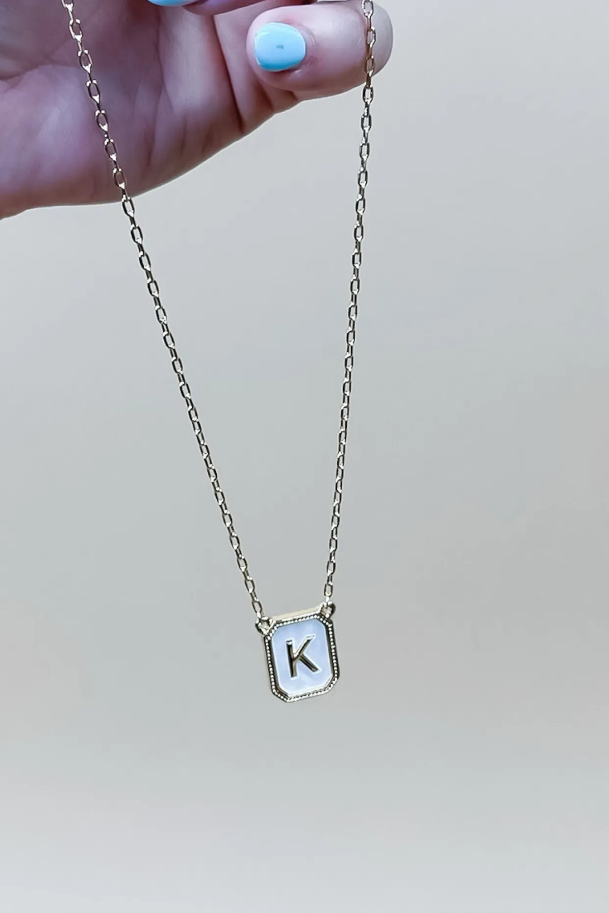 Pearl & Gold Initial Pendant Necklace