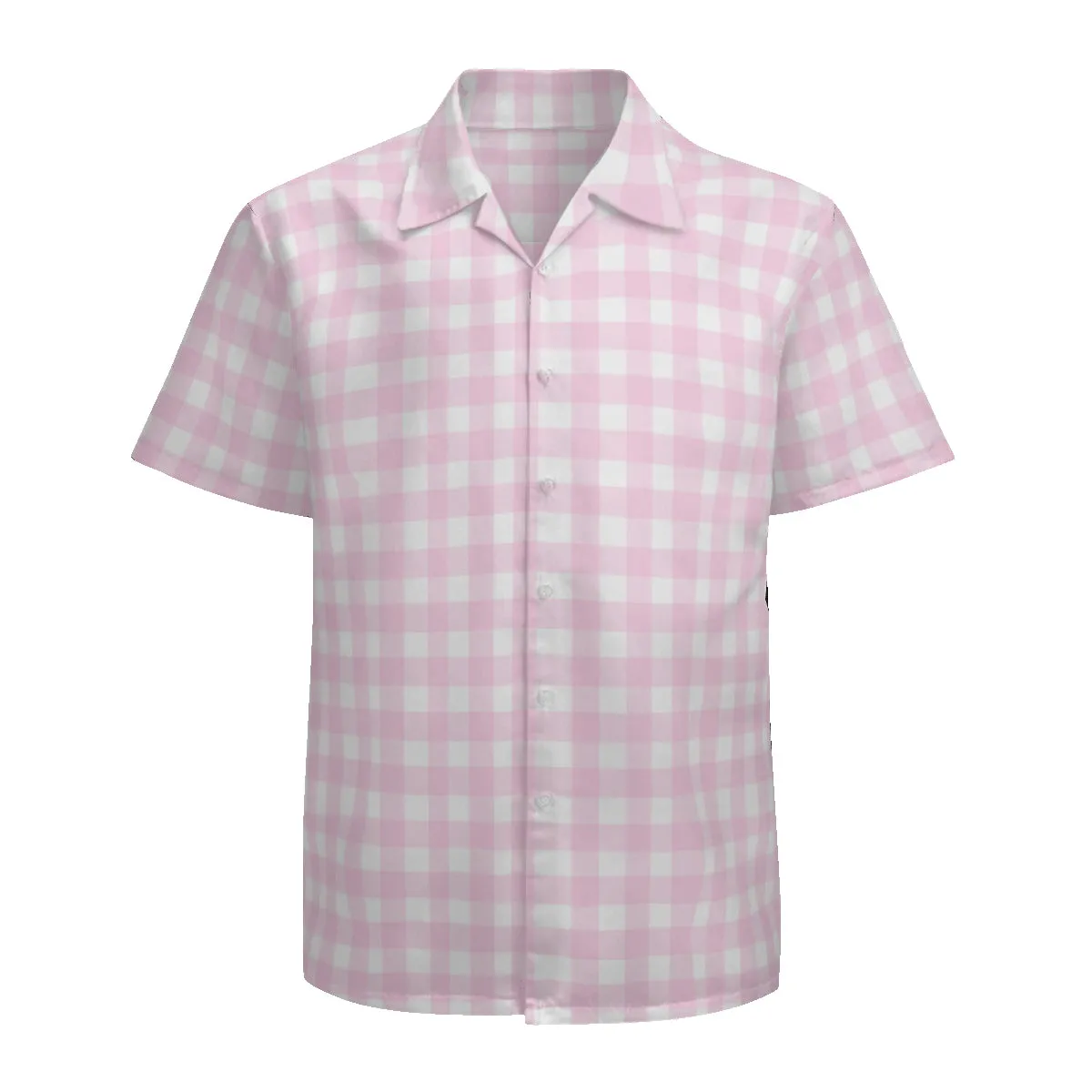 Pink Gingham Shirt Men, Retro Shirt Men, Pink Shirt Men, Vintage Style Shirt Men, Pink Top Men, Men's Gingham Shirt