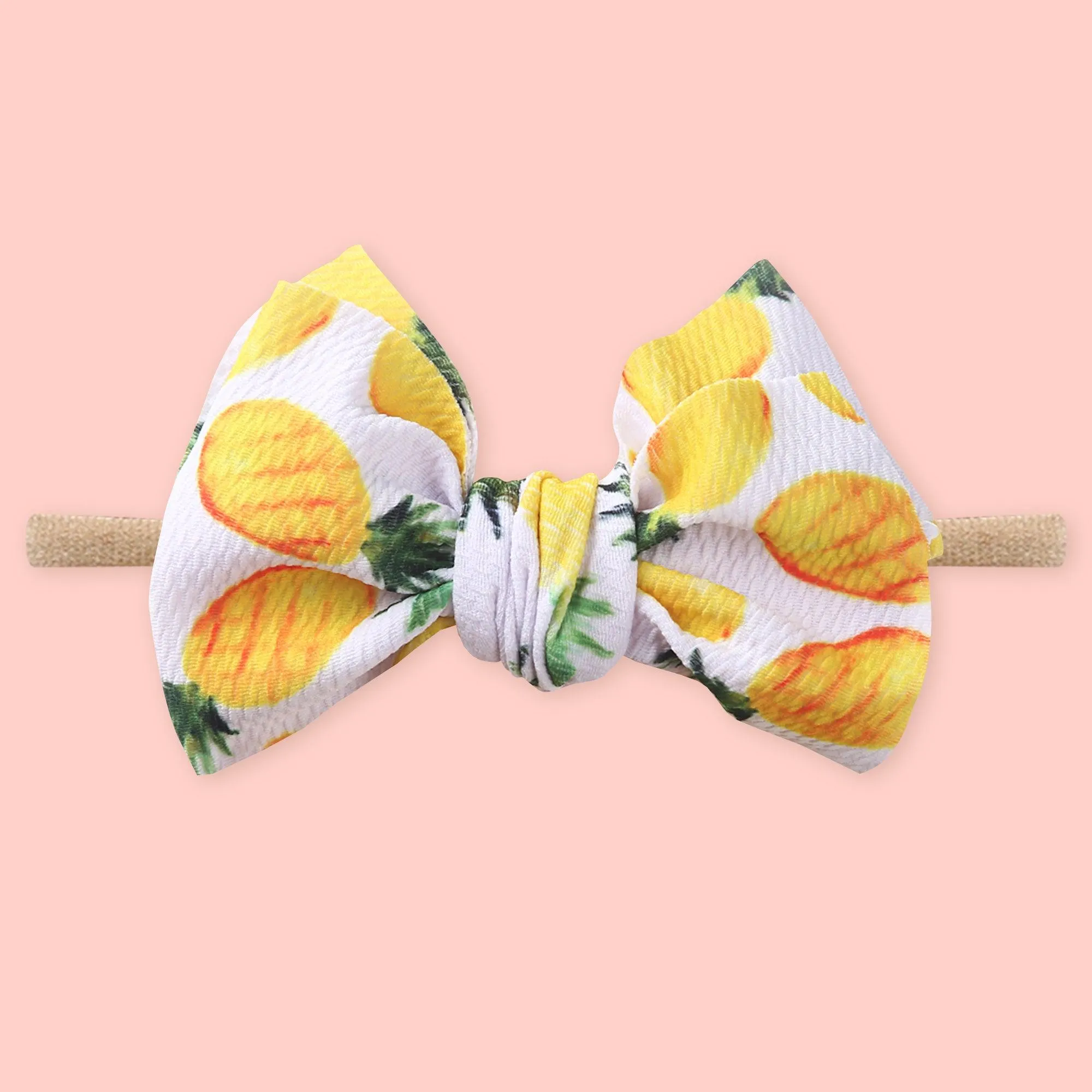 Polka Tots Free Size Pineapple Bow Headband & Sunglass Set - Yellow