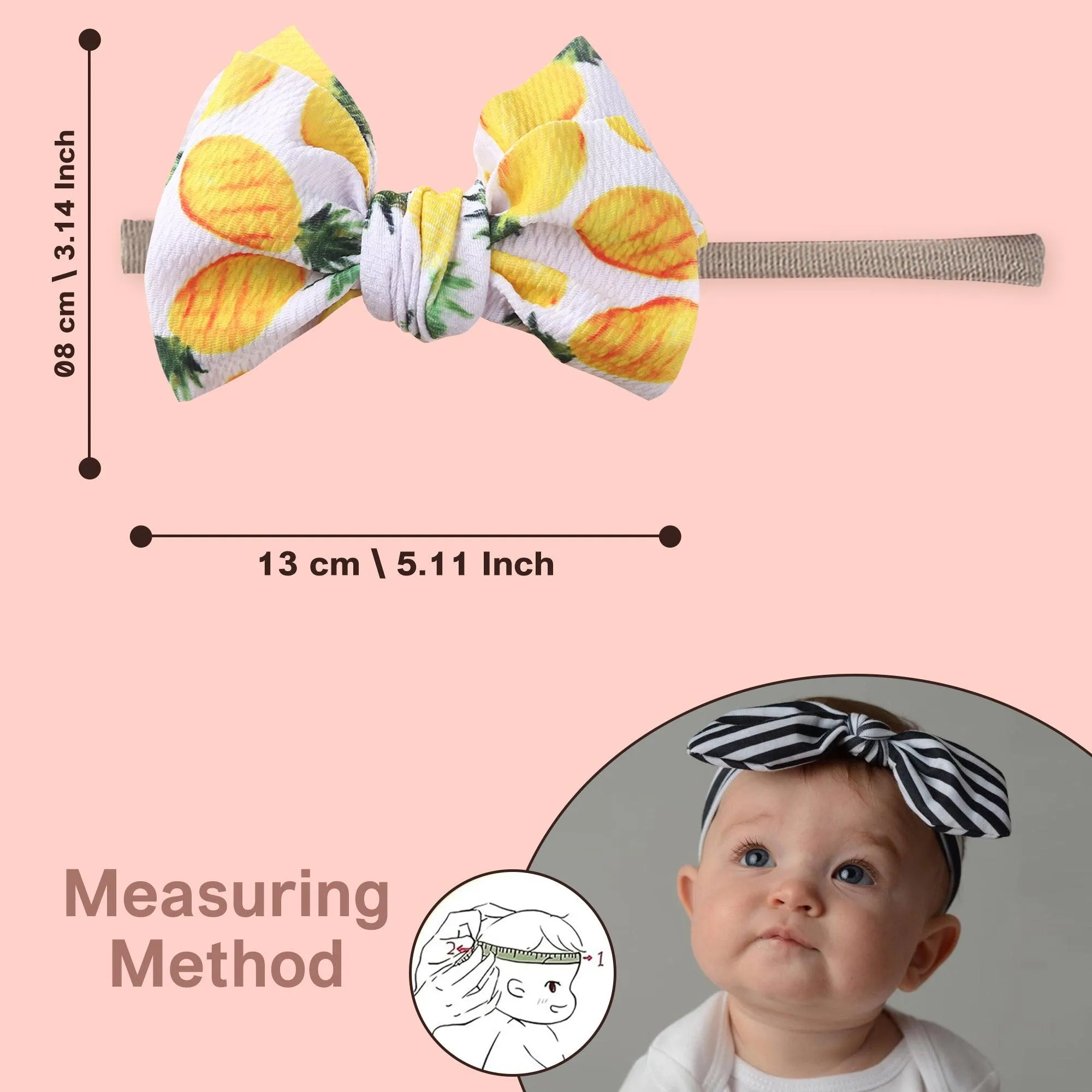 Polka Tots Free Size Pineapple Bow Headband & Sunglass Set - Yellow