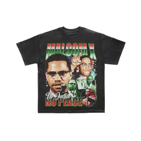 Present Vintage "Malcom X" Tee (Washed-Black)