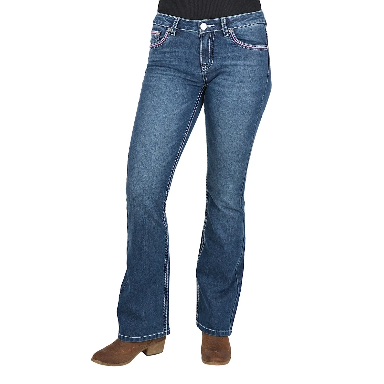 Pure Western Women's Willa Boot Cut Jean 32" Leg Evening Sky