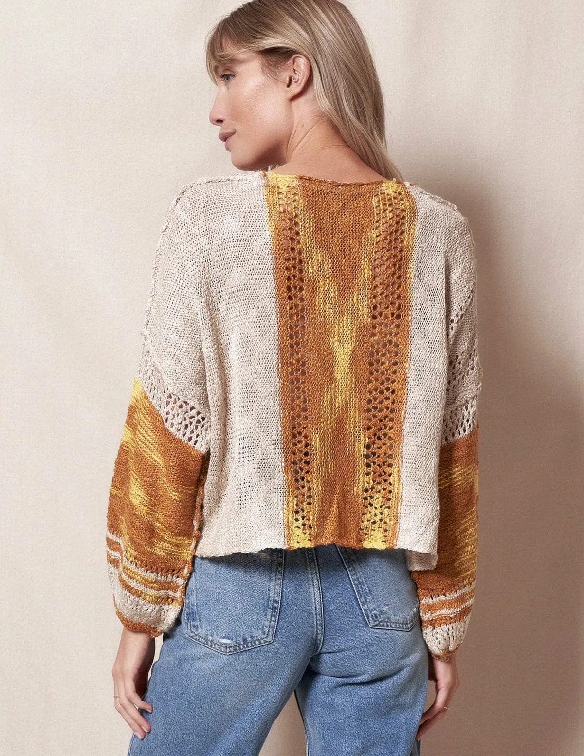 Quinn Crop Sweater - Flax