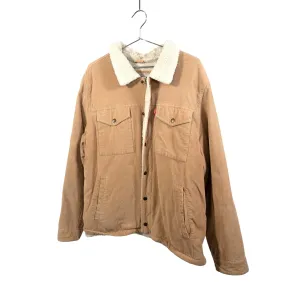 "Retail" Vintage Levi's Sherpa Lined Corduroy Trucker Jacket Tan XL Men's