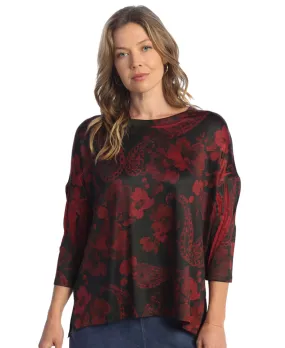 Red Valencia Slinky Knit Tunic