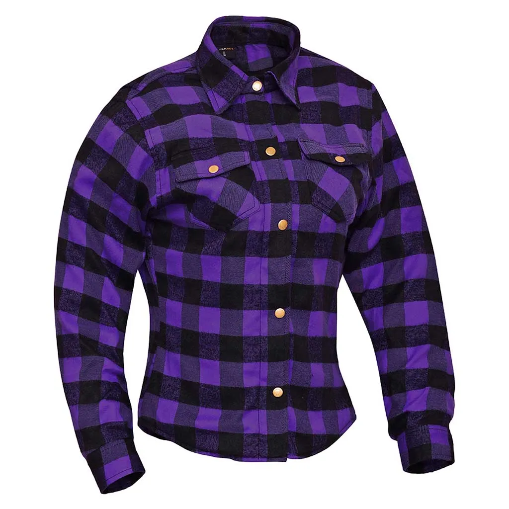 RIDERACT® Riding Women's Motorcycle Shirt Road Series Purple & Black