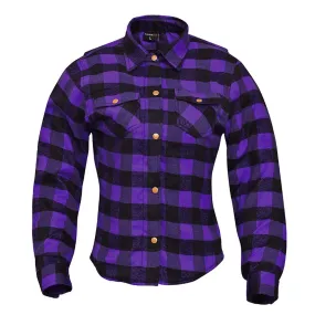 RIDERACT® Riding Women's Motorcycle Shirt Road Series Purple & Black