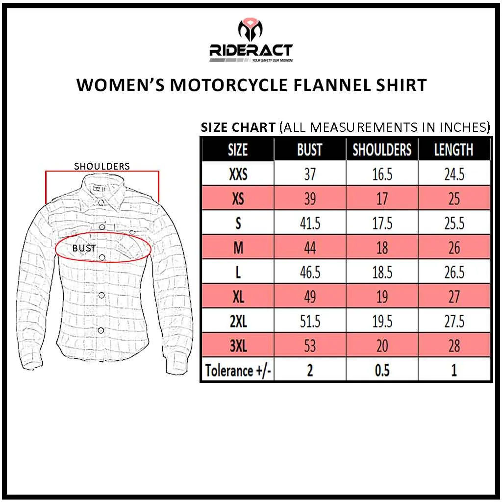 RIDERACT® Riding Women's Motorcycle Shirt Road Series Purple & Black