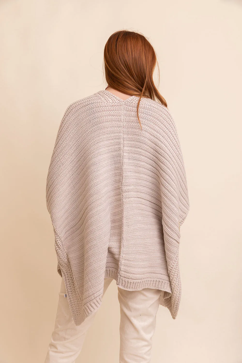 Ridged Rib Knit Ruana