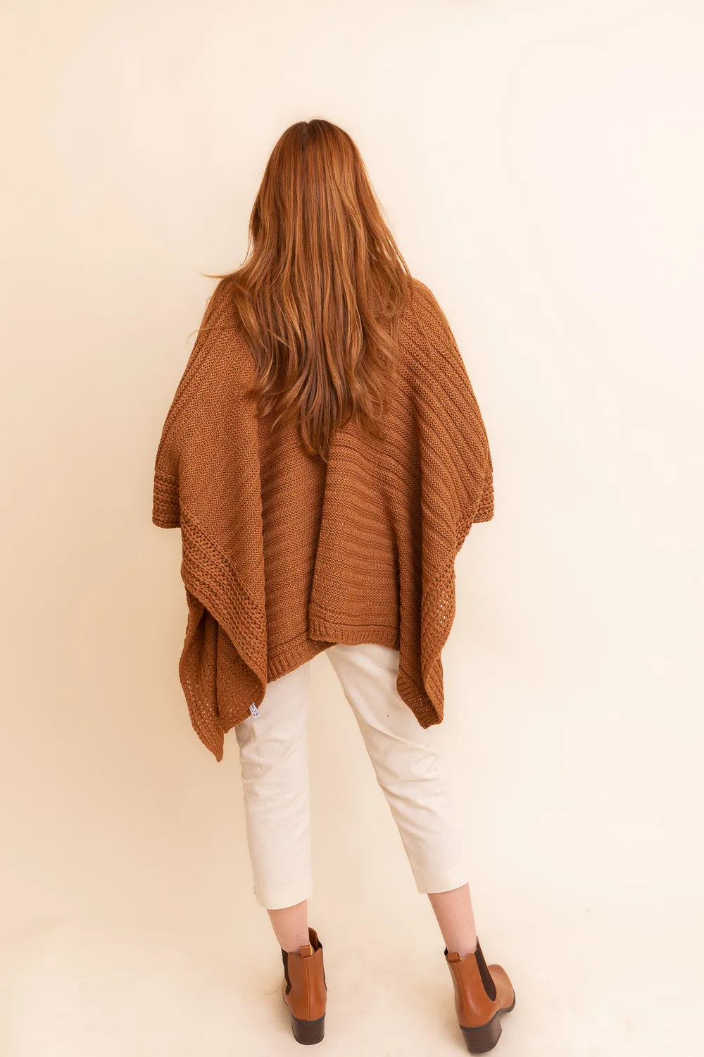 Ridged Rib Knit Ruana