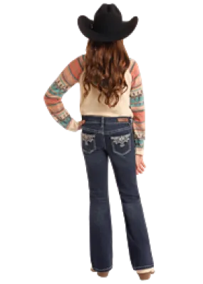 Rock and Roll Girls Scallop Emblem Bootcut - Dark Vintage - BG4MD05372