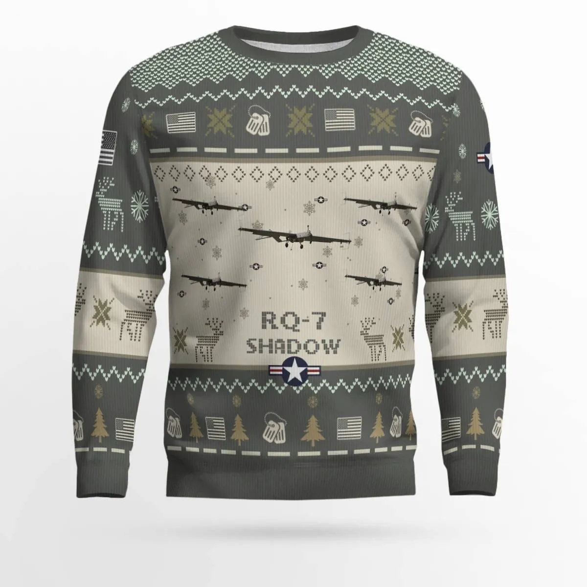 RQ-7 Shadow RQ7_Aircraft Ugly Sweater, Ugly Sweater Christmas Shirt for Men Dad Veteran