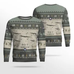 RQ-7 Shadow RQ7_Aircraft Ugly Sweater, Ugly Sweater Christmas Shirt for Men Dad Veteran