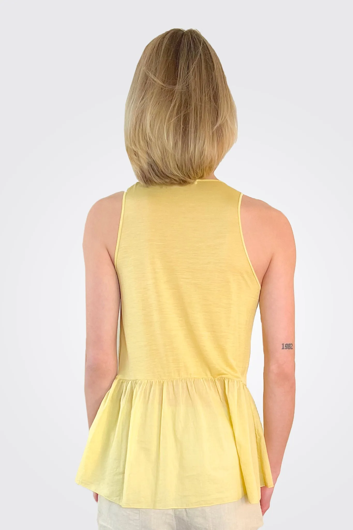 Ruffle Tiered Tank - Citrus