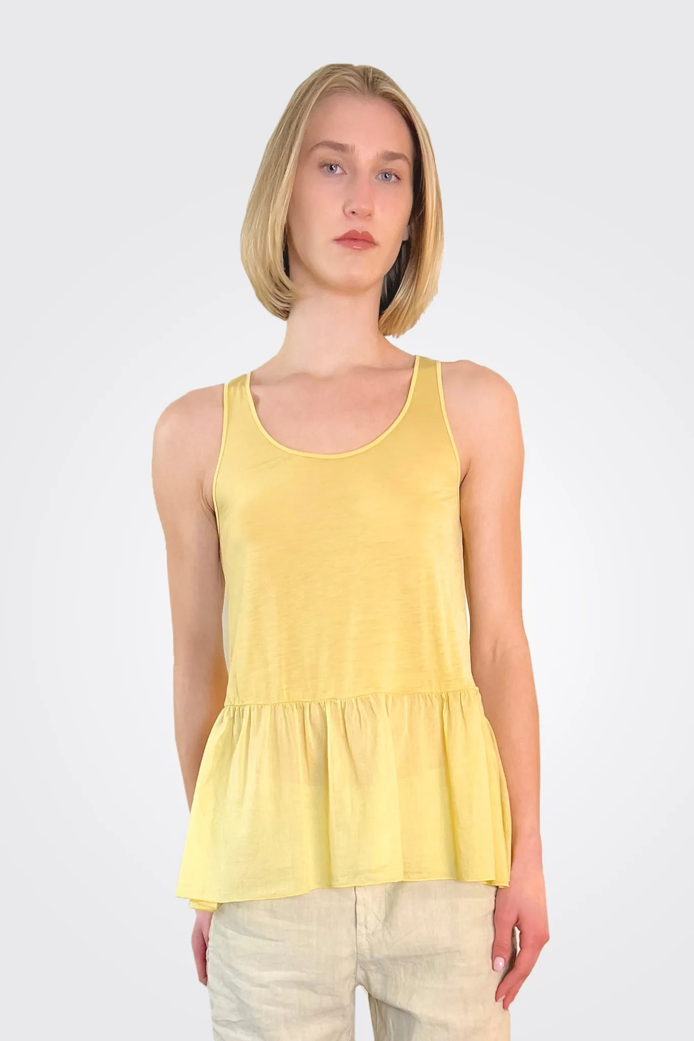 Ruffle Tiered Tank - Citrus