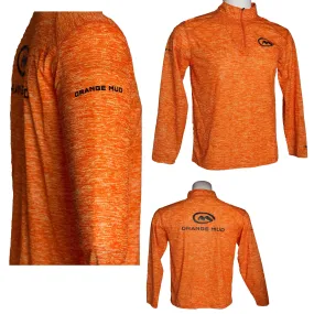 Running Performance Shirt, 1/4 Zip, Orange