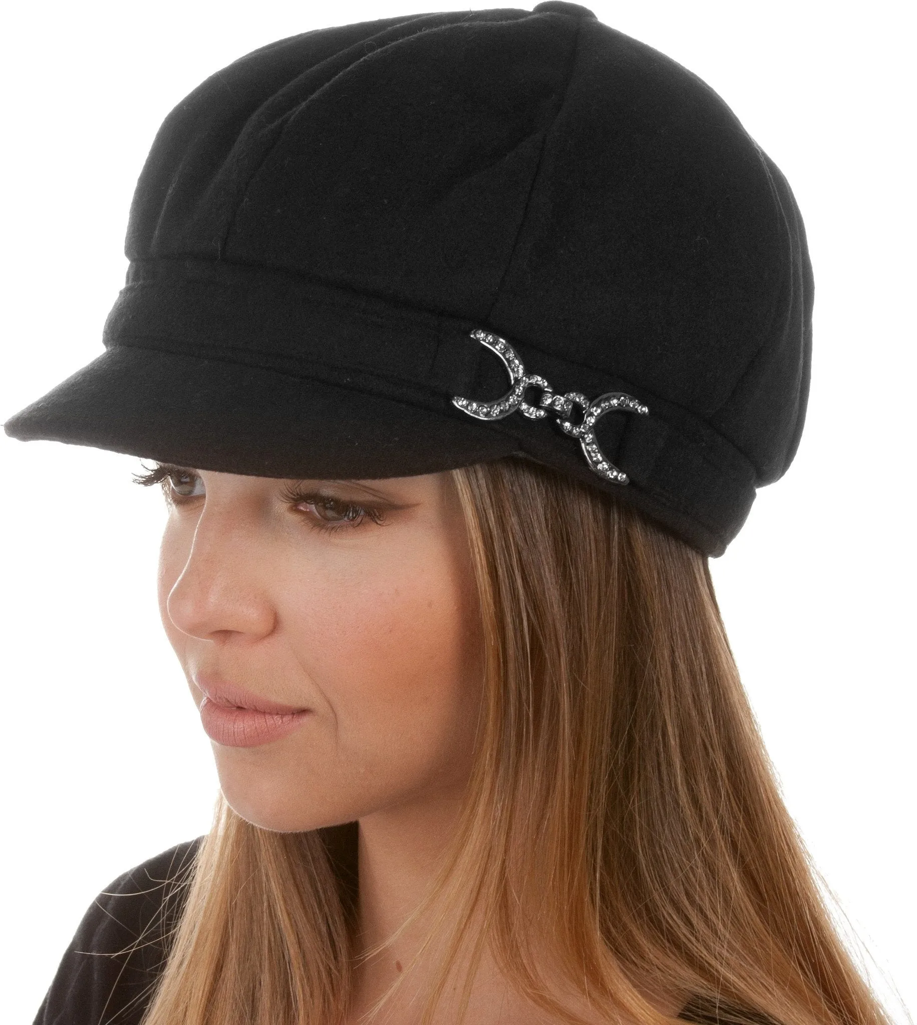 Sakkas Jessica Unisex Wool Newsboy Cabbie Hat