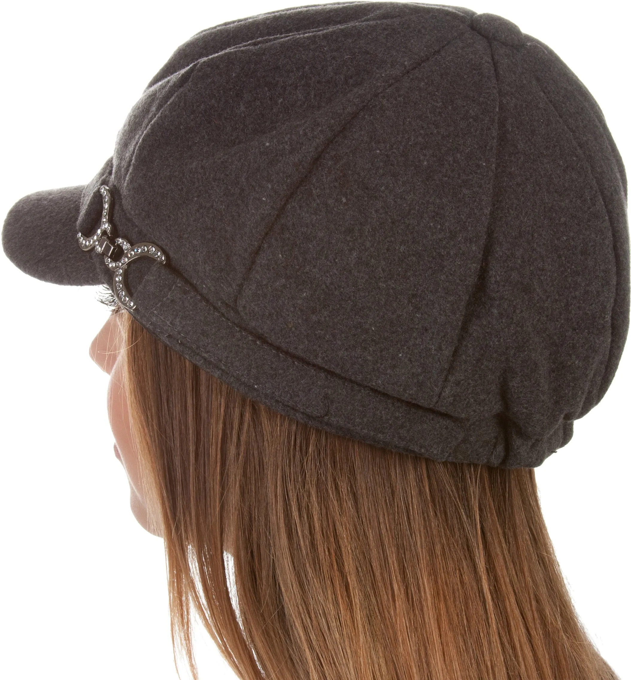 Sakkas Jessica Unisex Wool Newsboy Cabbie Hat