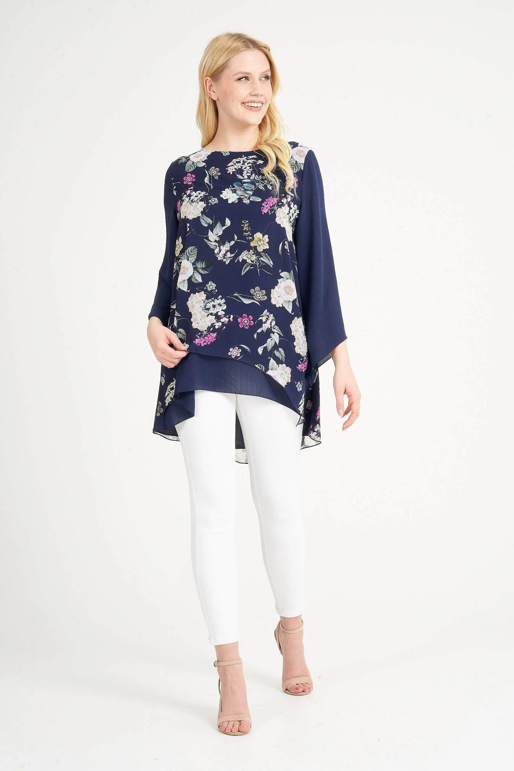 Saloos Double Layer Flute Sleeve Top